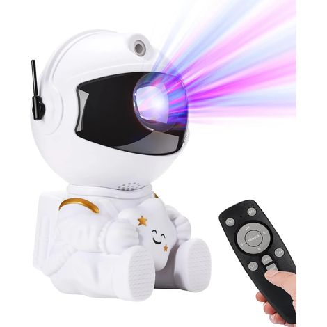 Projecteur d'étoiles et de galaxie astronaute, veilleuse avec nébuleuse pour chambre d'enfant, double commande par bouton et télécommande, projecteur de plafond (1/5)