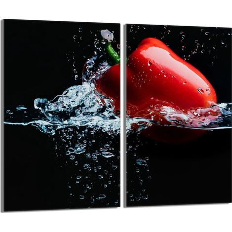 Glasschutzplatte für den Herd 2x30x52 Paprika (1/5)