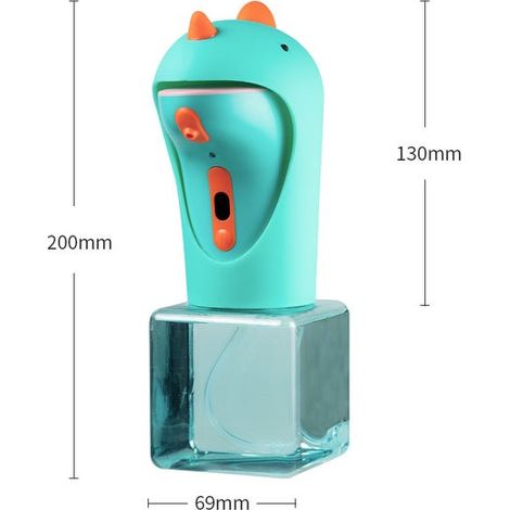 Distributore automatico di sapone, distributore di sapone schiumogeno senza contatto per bambini, distributore di sapone schiumogeno intelligente a forma di dinosauro (1/4)