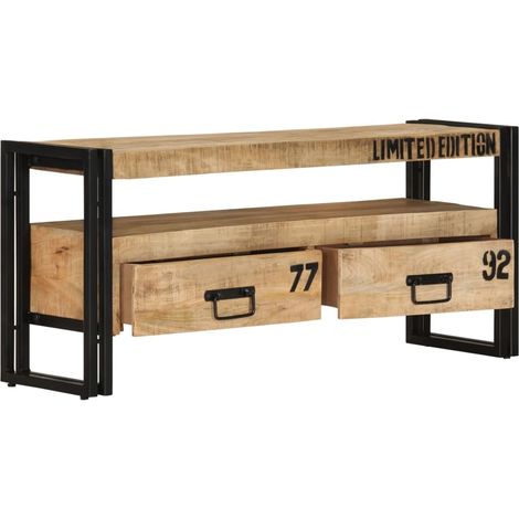 Meuble TV, Banc TV, Support pour Téléviseur, Meuble de Salon 100x30x45 cm Bois de manguier massif YHJ66261 (1/5)
