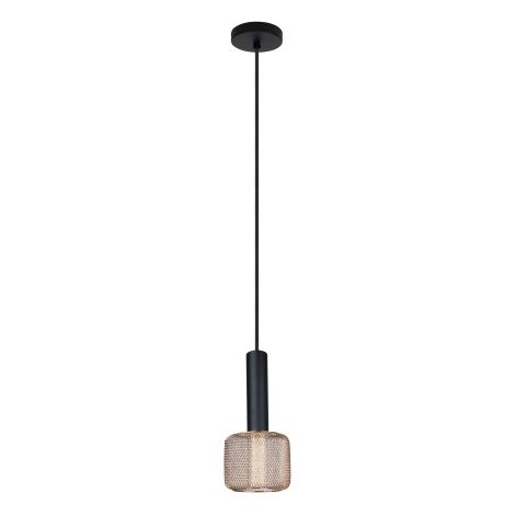 Suspension industrielle noir et laiton mesh LED 5W Maxlight