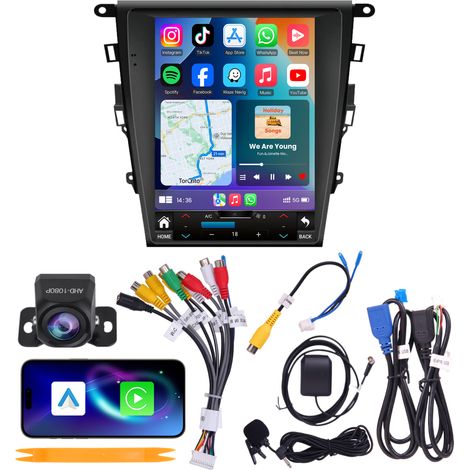 Autoradio 9,7" Ford Mondeo 2014-2022 Quad-Core 4+64G CarPlay Android Auto WiFi 6 GPS Bluetooth Caméra AHD (1/5)