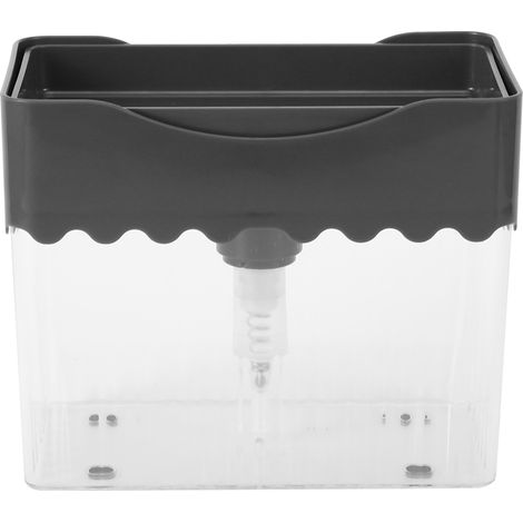 Automatischer Dosierspender mit Schwamm aus grauem ABS – Fassungsvermögen 13,5 x 8,5 x 11 cm – 200 g (1/5)