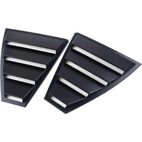 Panneaux de ventilation latéraux arrière pour Ford Mustang 2017 2018 2019, déflecteurs d'air en ABS, couvre-prises de custode, kit de 2 pièces, finition noire mate, style sportif. (1/5)