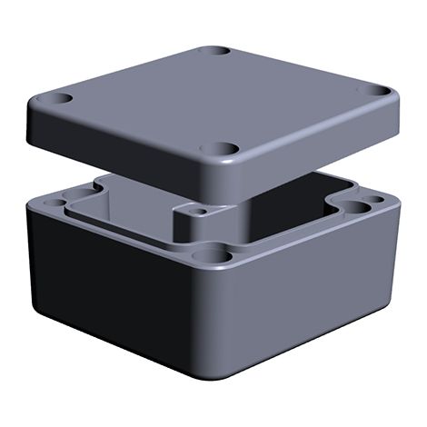 Boîtier RS PRO en Aluminium, 34 x 58 x 64mm IP65, IP66, IP67, IP68 ( Prix pour 1 )