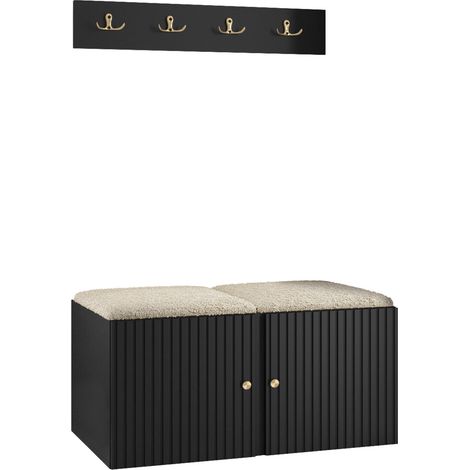 Conjunto para recibidor Hartford 384, Abriamo 3, 0x0x0cm, MDF, Aglomerado laminado, Tapiz, Colocada, Montada en la pared