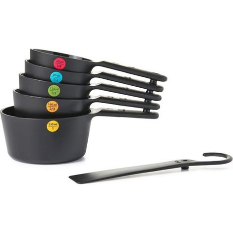 Juego de 5 vasos medidores Good Grips Oxo (negro)