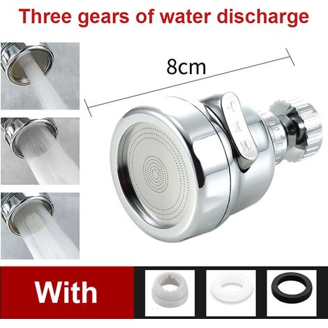 Adaptateur universel 3 modes pour robinet de cuisine avec aérateur et pommeau de douche P (1/5)