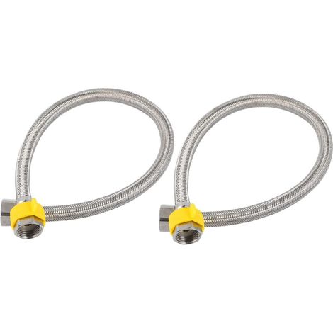 Sollbry 2 Pcs Tuyau Flexible Alimentation Eau Acier Inoxydable Haute Pression Raccord Femelle Étanche pour Évier Cuisine et Corrosion et Flexion (1/5)
