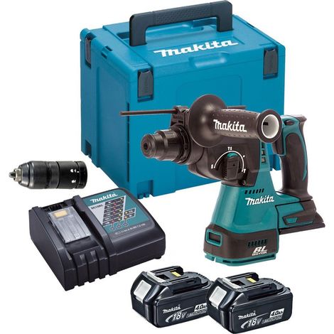 Makita DHR243RMJ 18V LXT Lithium Ion 3 Mode SDS Rotary Hammer Drill + Chuck (1/2)