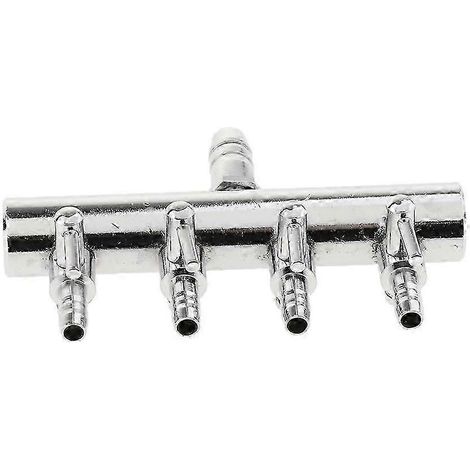 Tuyau de pompe à air pour aquarium, vanne de contrôle en acier inoxydable-4 Way (1/5)