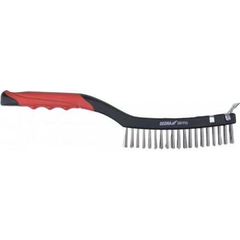 Cepillo de alambre dedra 2001p33 acero inoxidable 340 cm con raspador