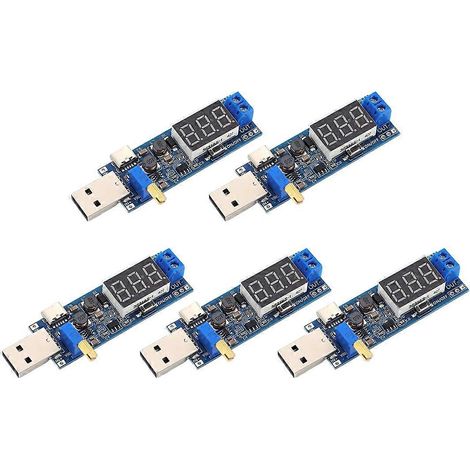 Mini convertisseur USB élévateur/abaisseur, entrée CC 5 V, sortie réglable 1,2–24 V, A (1/5)
