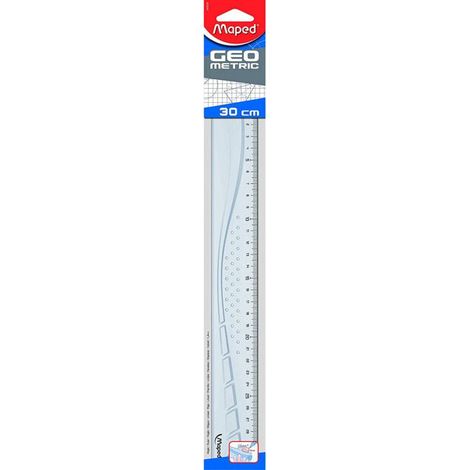 Règle plate - MAPED - Geometric - 300mm - Plastique transparent - Repères visuels 5cm