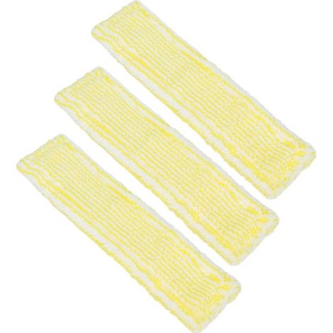 Lot de 3 chiffons de nettoyage pour vitres en microfibre, compatibles avec les nettoyeurs de vitres Kärcher WV2 et WV5, jaune (1/5)