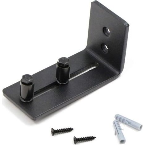 Guide de roulement pour porte coulissante en métal – 2 roulettes – Système réglable – Couleur noire – Installation facile (1/5)