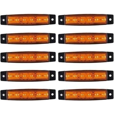 10 luci di posizione a LED per camion, luci di ingombro laterali, luci di posizione laterali a LED DC 12V, accessori per camion, autobus e rimorchi (1/4)
