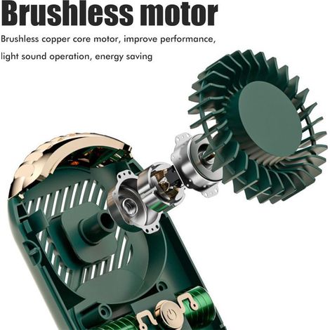 Mini ventilateur de cou silencieux rechargeable par USB avec miroir de maquillage intégré, 3 vitesses de ventilation réglables, idéal pour la marche, la pêche et le fitness. (1/4)