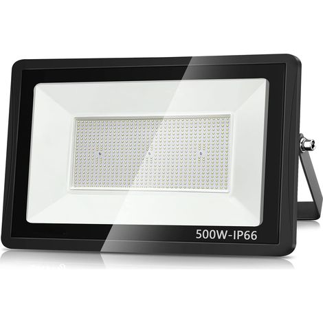 Projecteur LED Exterieur,500W 50000LM Spot LED Extérieur,3500K Projecteur Exterieur Led,IP66 Etanche Eclairage de Sécurité pour Jardin,Garage,Cour,Parking (Blanc chaud-1pcs, 500W) (1/5)
