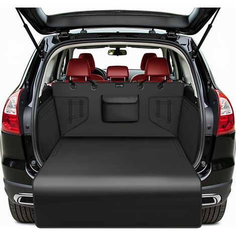 Protection Coffre Voiture Universelle Imperméable et Résistante pour Chiens avec Protection Latérale Protection Coffre Chien Facile à Nettoyer pour Voitures, SUV et Camion, 185 105 38cm - Noir (1/5)