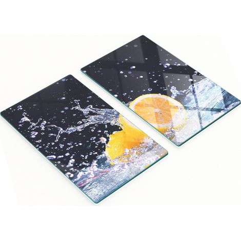 Dekorative Glasbretter zum Servieren von Snacks und Zitronenwasser, 2 x 30 x 52 cm (1/5)