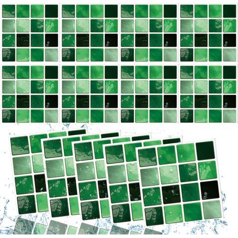 20 Bögen selbstklebender, wasserfester und hitzebeständiger Mosaikfliesen für Küchen- und Badezimmerrückwände (1/5)