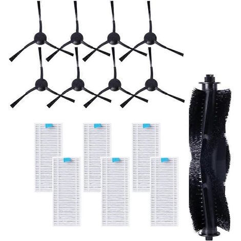 15 pièces de rechange pour aspirateur robot Laresar Mars01 : brosses latérales, brosses à rouleau et filtres HEPA. (1/5)