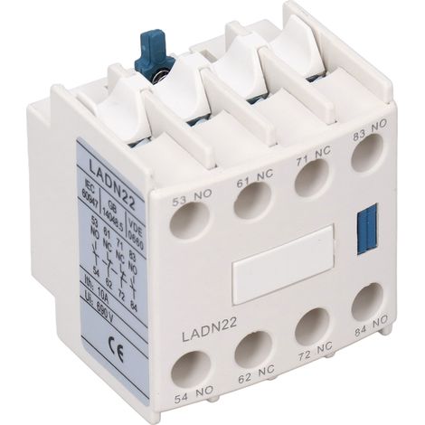 Tragbarer Hilfskontaktblock für den Schutz von Wechselstromkreisen, Modul kompatibel mit Schütz CJX2, Referenz F422 (LADN22), 2Ö+2Ö, modularer Steuerschalter. (1/5)