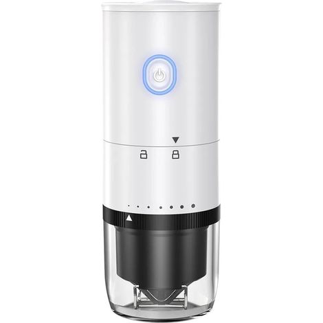 Tragbare Kaffeemaschine, Kaffeemühle, tragbare elektrische Kaffeemühle, weiß (1/5)