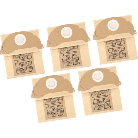 5 sacs en papier pour aspirateur, sacs poubelle, sacs de rangement et accessoires de rechange, compatibles avec les modèles WD2250, A2004, A2054 et MV2. (1/5)