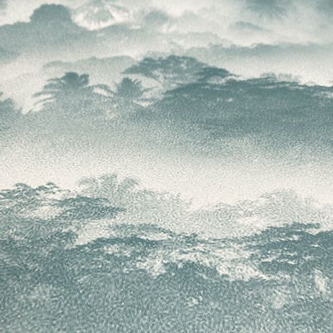 Tropical Landscape Teal (1/4)
