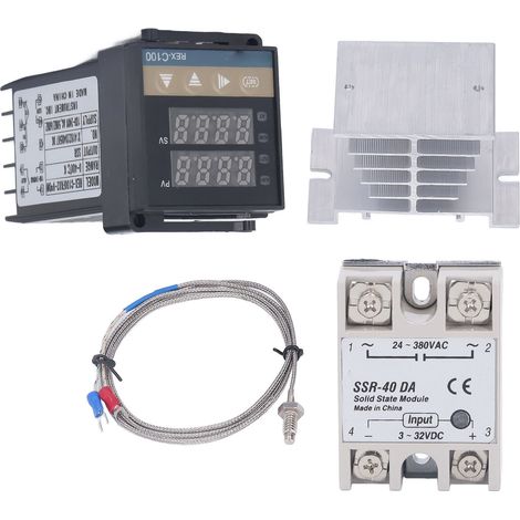 Kit de régulateur de température PID 0-400 °C étanche haute précision REX C100 pour exploitation agricole 100-240 V 40 A (1/5)