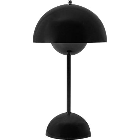 Lampe de table LED sans fil Toivize rechargeable USB abat-jour PVC noir 3600mAh 3 niveaux luminosité design moderne (1/5)