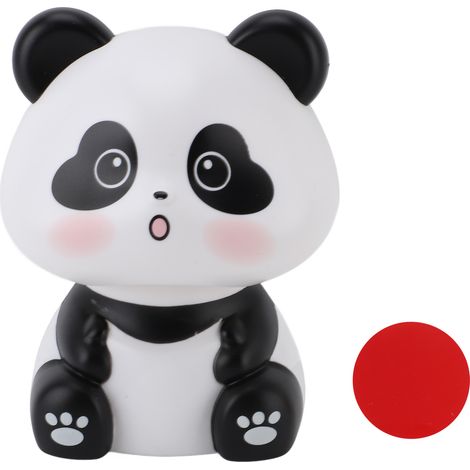 Ortviai Figurine Panda Solaire Nodulante BS226A en ABS avec Yeux Cœur – Décoration Tableau de Bord, Bureau, Restaurant (1/5)