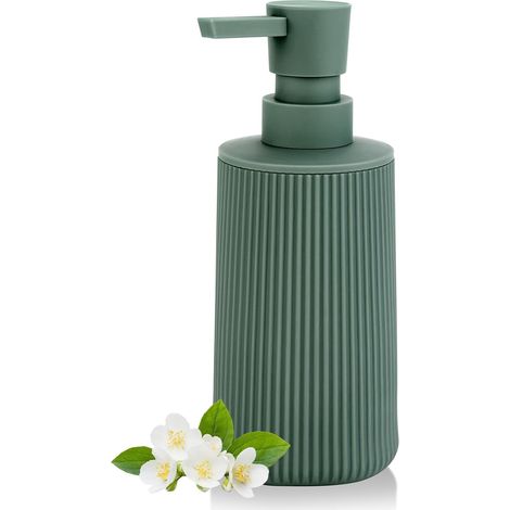 1 - Distributeur Savon - Distributeur Liquide - Pompe Manuelle Rechargeable - Pour Cuisine Et Salle De Bain - Vert - 17,5x6,9x6,9cm (1/5)