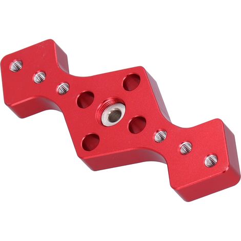 Lot de 2 Gabarit Perçage Bois Rouge Positionneur Perforateur Droit Outil Bricolage Précision (1/5)
