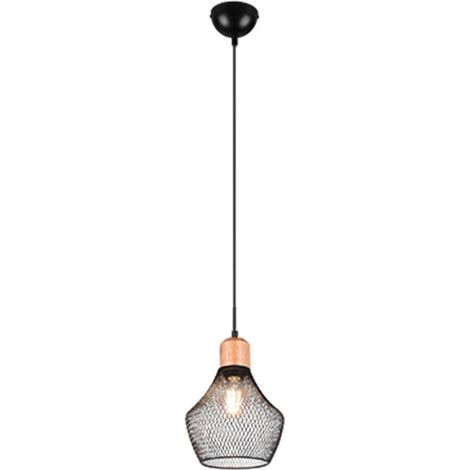 Lampada a sospensione, metallo, nero opaco, 18x150x18 cm, Valeria (1/5)