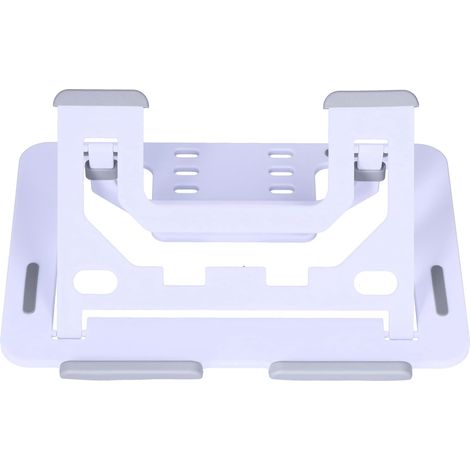 Support pour ordinateur portable réglable, pliable et antidérapant, idéal pour bureau, couleur blanc