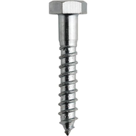 Barcelona Hex Head Wood Screws Pack of 50 M8x50mm Zinc Plated Steel Hex Head Wood Screws Wood screws for wood fasteners, wood post brackets, wood dowels, wood panels, wood gates (1/4)