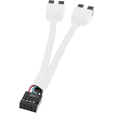 Câble répartiteur USB 2.0 9 broches blindé vers deux câbles répartiteurs 9 broches fiable (1/5)