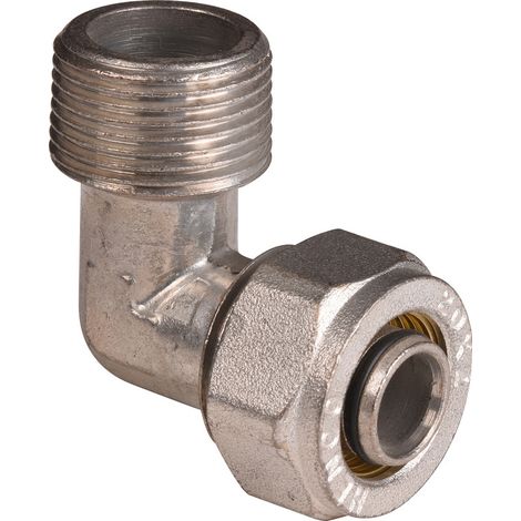 SOMATHERM FOR YOU - 3774-20-20S - Compressione a gomito per tubo Ø20 multistrato - Maschio 20/27 (3/4 '')