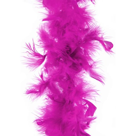 Cadena de plumas - Boa de árbol de Navidad 190 cm color fucsia (1/5)