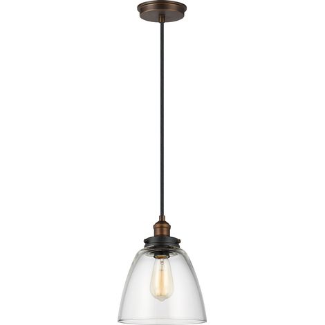 Pendellampe Deckenleuchte Hängeleuchte Glas Messing D 22,8 cm Esszimmerlampe (1/3)