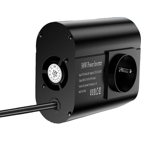 Inverter per auto, da 12 V CC a 220 V CA, display intelligente, 12 V 500 W (1/2)