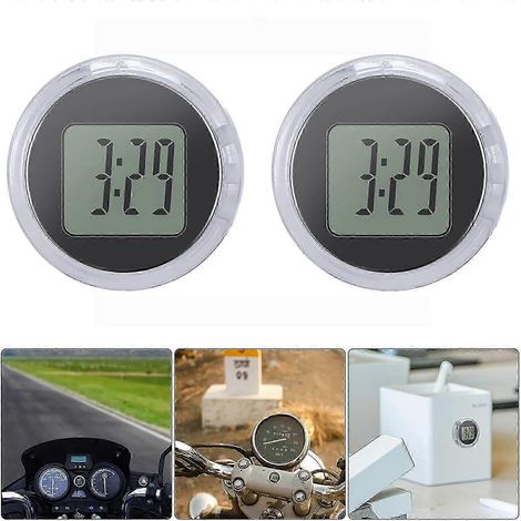 Lot de 2 horloges de moto, horloge numérique universelle étanche et antichoc à coller. (1/5)