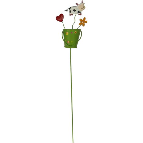 Estacas de hierro para plantas de jardín, 27 cm/36 cm, juego con decoraciones en miniatura, juguete para niños (1/5)