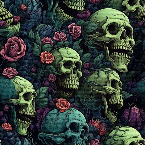 Tela decorativa para exteriores Oxford - Motivo de calavera I DX4992 (1/5)