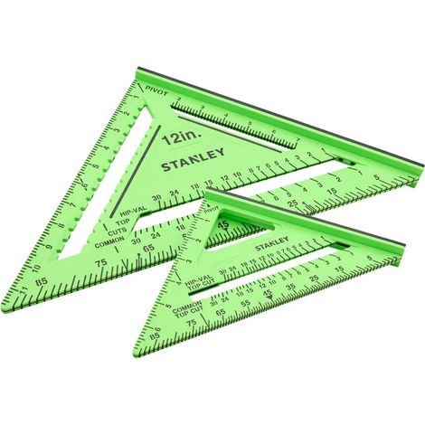 Stanley STHT46015-0 175mm + 300mm 7 + 12in Hi-Vis Quick Squares XMS26SQUARES