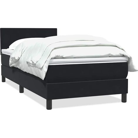 Maison Exclusive - Boxspringbett mit Matratze Schwarz 80x220 cm S