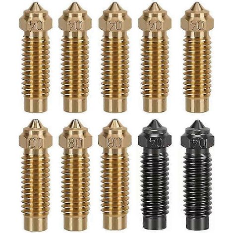 3D-Drucker-Extruder-Hotend-Düsenset – 8 Messingdüsen, 2 gehärtete Stahldüsen, für Elegoo Neptune 4 Plus/4 Max JH2 (1/5)